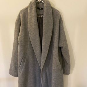 Cozy grey oversize long coat